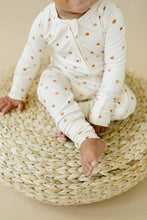 Load image into Gallery viewer, Little Pumpkin Zippy Romper Fall Baby Bamboo Pajamas PJs
