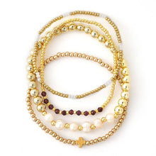 Load image into Gallery viewer, Multi Ball Chain Pearl Bracelet
