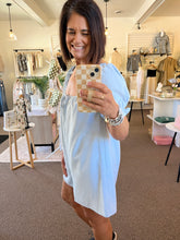 Load image into Gallery viewer, Coastal Baby Blue Romper
