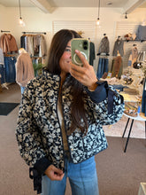 Load image into Gallery viewer, Camille Floral Quilted Jacket - Navy

