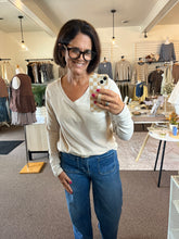 Load image into Gallery viewer, Basic V-Neck Long Sleeve - Sand Beige
