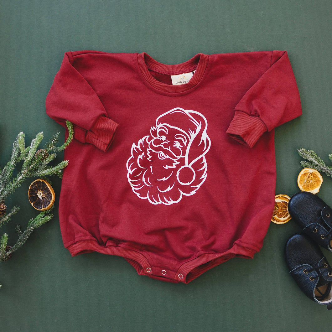 Vintage Santa Graphic Sweatshirt Romper