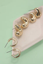 Load image into Gallery viewer, Bubble Hoop Huggie Trio Earrings
