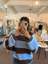 Load image into Gallery viewer, Cabin Cozy Knit - Blue/Brown
