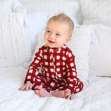 Load image into Gallery viewer, Christmas Red Plaid Bamboo Pjs
