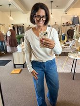 Load image into Gallery viewer, Basic V-Neck Long Sleeve - Sand Beige
