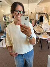 Load image into Gallery viewer, Cora Raw Edge Top - Ivory
