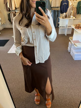 Load image into Gallery viewer, Wren Midi Skirt - Brown
