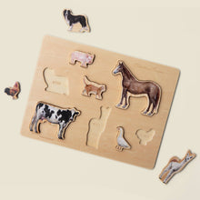 Load image into Gallery viewer, Farm Animals Wooden Puzzle
