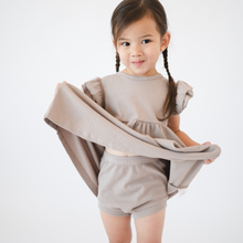 Load image into Gallery viewer, Organic Cotton Ruffle Dress | Mushroom
