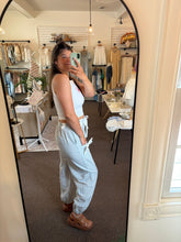 Load image into Gallery viewer, Molly Textured Pant - White/Blue
