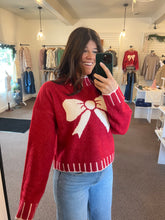 Load image into Gallery viewer, Red Bow Sweater
