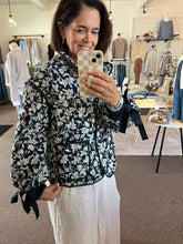 Load image into Gallery viewer, Camille Floral Quilted Jacket - Navy
