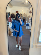 Load image into Gallery viewer, Brielle Ruffle Collar Denim Dress
