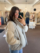 Load image into Gallery viewer, Solid Zip Up Puffer Vest - Cement
