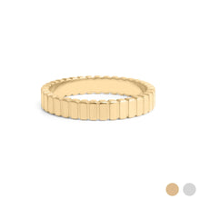 Load image into Gallery viewer, 18K Gold PVD Stainless Steel Fluted Stacking Ring
