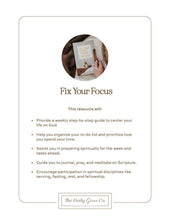 Load image into Gallery viewer, Fix Your Focus - A 52-Week Guide to Help You Put God First
