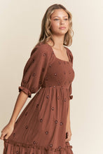 Load image into Gallery viewer, Floral Embroidered Tiered Maxi Dress
