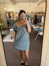 Load image into Gallery viewer, Navy Gingham Dress
