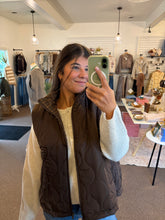 Load image into Gallery viewer, Dark Brown Quilted Vest
