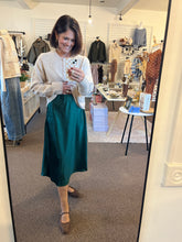 Load image into Gallery viewer, Evergreen Satin Skirt
