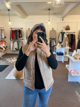 Load image into Gallery viewer, Asher Suede Puffer Vest - Mocha
