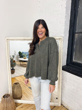 Load image into Gallery viewer, Green Henley top
