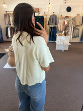 Load image into Gallery viewer, Washed Ribbed Tee - Cream
