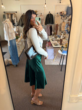 Load image into Gallery viewer, Evergreen Satin Skirt
