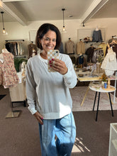 Load image into Gallery viewer, Grey Stripe Pullover
