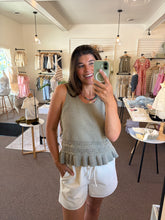 Load image into Gallery viewer, Sweet Sage Ruffle Top
