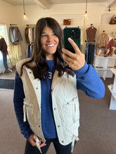 Load image into Gallery viewer, Winnie Quilted Puffer Vest - Cream
