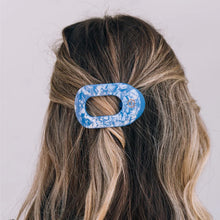 Load image into Gallery viewer, Blue Lagoon Small Flat Round Hair Clip
