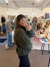 Load image into Gallery viewer, Polka Dot Sherpa Half-Zip Pullover
