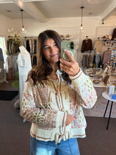 Load image into Gallery viewer, Mixed Media Floral Patchwork Jacket
