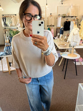 Load image into Gallery viewer, Cora Raw Edge Top - Tan
