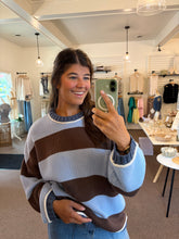 Load image into Gallery viewer, Cabin Cozy Knit - Blue/Brown
