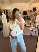 Load image into Gallery viewer, Blue Stripe Wide Leg Pant
