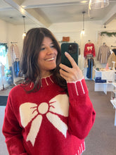 Load image into Gallery viewer, Red Bow Sweater
