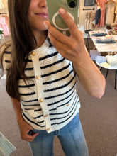 Load image into Gallery viewer, Harbor Stripe Knit Vest
