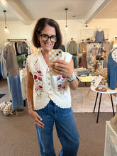 Load image into Gallery viewer, Floral Fields Embroidered Vest

