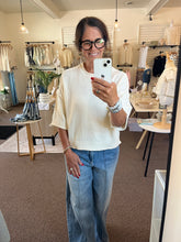 Load image into Gallery viewer, Cora Raw Edge Top - Ivory
