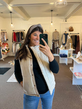 Load image into Gallery viewer, Asher Suede Puffer Vest - Beige
