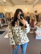 Load image into Gallery viewer, Floral Sherpa Jacket
