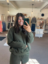 Load image into Gallery viewer, Dark Olive Fleece Set
