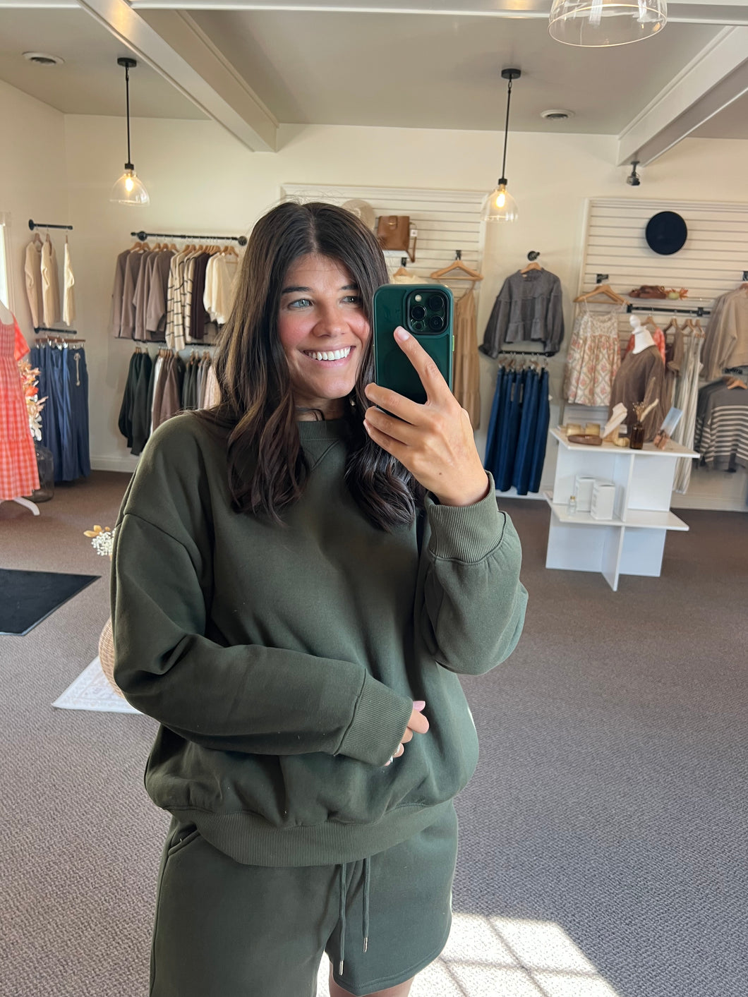 Dark Olive Fleece Set