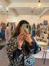 Load image into Gallery viewer, Camille Floral Quilted Jacket - Navy
