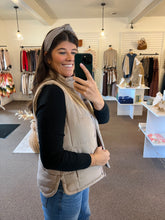 Load image into Gallery viewer, Asher Suede Puffer Vest - Mocha
