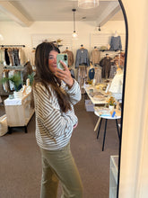Load image into Gallery viewer, Bailey Striped Sweater- mocha

