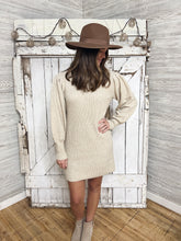 Load image into Gallery viewer, Mock neck knit Sweater dress
